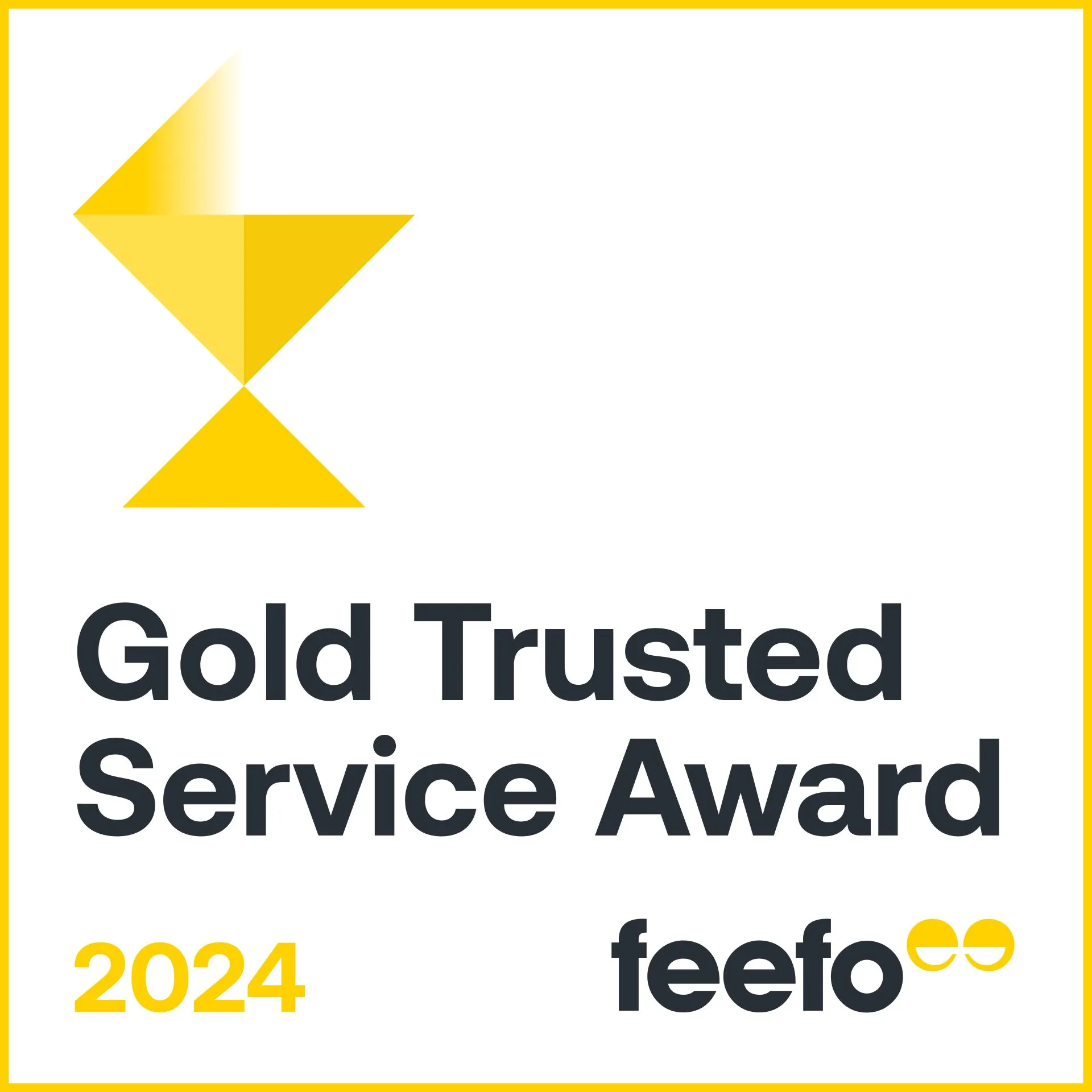 Feefo Gold Trusted Service Award 2024 Badge